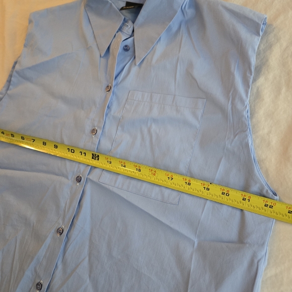 Pinko sz 8 Sleeveless Women's Top Light Blue - Picture 5 of 6